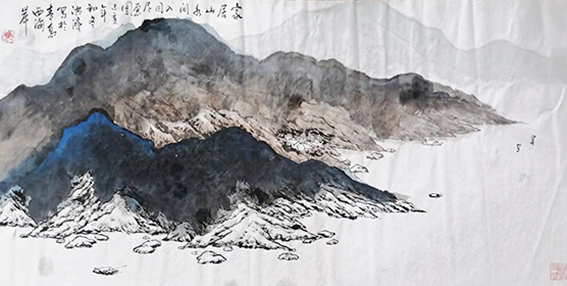 张洪济作品13《家居山水间 入目尽画图》